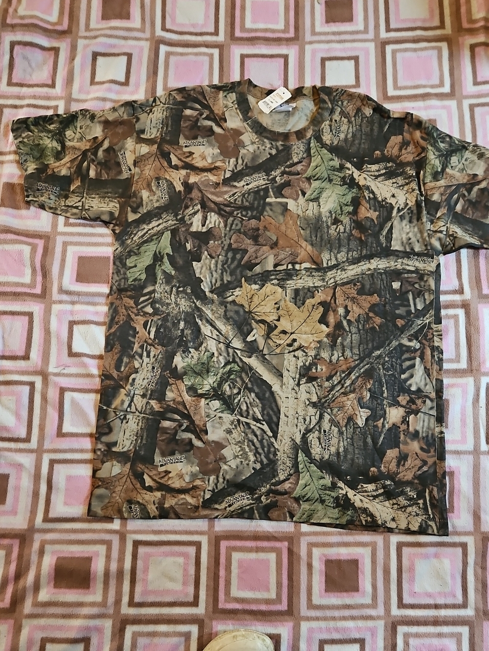 Realtree Camo Short Sleeve Shirt - Brown Green